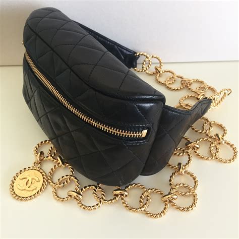 chanel chain waist bag|chanel waist bag vintage.